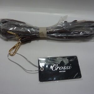 Replacement Shoulder Crossbody Strap Brown PU Leather SNAKE  Swivel Clasps NEW